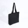Soper bag with zipper, black color