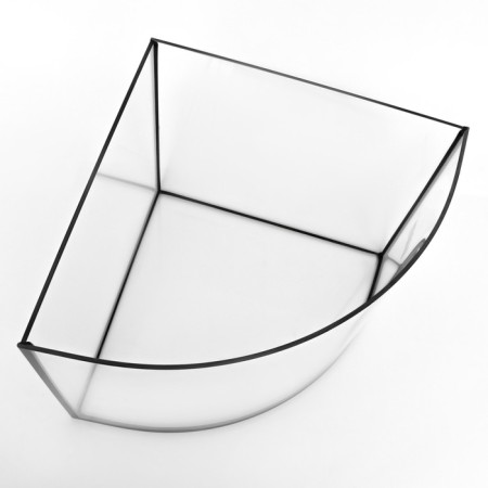 Aquarium "Sector" corner with a lid, 40 liters, 40 x 40 x 36/41.5 cm, black-6