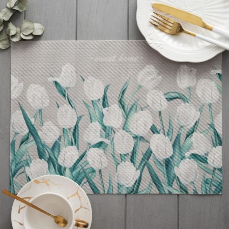 Napkin on the table "White Tulips"