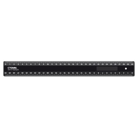 Line 30 cm Istanm, plastic, 2 scales, opaque, black, euro suspension