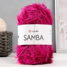 Samba yarn 100% polyester 150m/100g (2014 bright fuchsia)