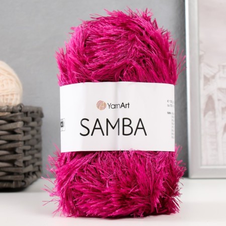 Samba yarn 100% polyester 150m/100g (2014 bright fuchsia)