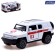 Metal ambulance, 1:48, inertia, doors open, white color