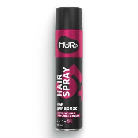 Mure hair varnish Superpowial fixation 5+, 225 ml-8