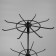 Turnushka, 2 tiers of 6 hooks, 21.5 × 21.5 × 41 cm, black color