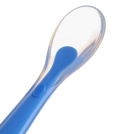 Spoon for nursery for feeding, silicone, from 5 months, color mix-2
