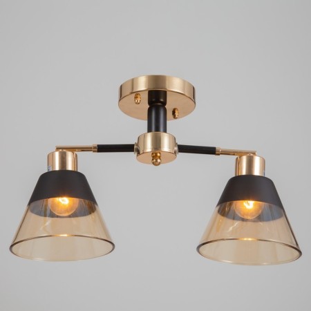 Causte "Alice" 2x60W E27 Black/gold 45x16x24cm-1
