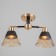 Causte "Alice" 2x60W E27 Black/gold 45x16x24cm