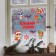 Vinyl stickers on the windows "Funny animals", reusable, 70 x 25 cm, New Year