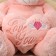Soft toy "Bear" with heart, 115 cm, pink color