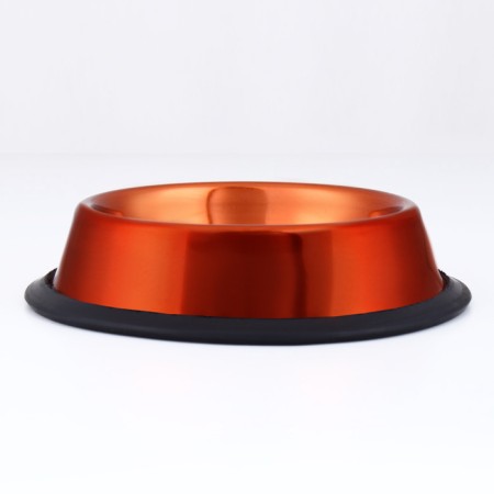 A bowl with a non -slip base decorative color, 230 ml, copper-2