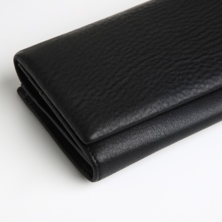 Women's wallet on a magnet, black color-2