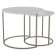 A set of two coffee tables "Leslie", 810 × 610 × 500 mm, white marble / titanium color