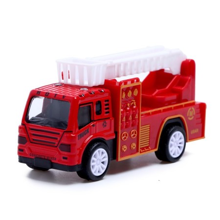 Set of metal machines "Fire Brigade", inertia, 3 pieces-4