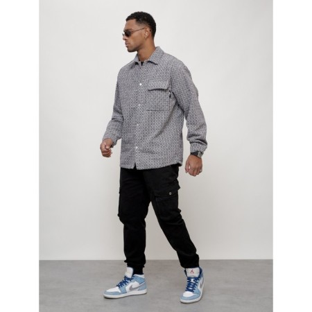 Male windbreaker, size 52, gray color-1