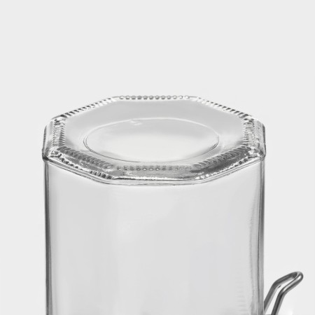 Glass jar for spices with a mound of the shade “Glass”, 100 ml, 6 × 7 × 8 cm, 6 faces-7