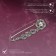 Pin "Flower" rose with a pearl, 4 cm, white color in silver