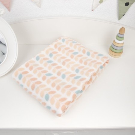 Fleet blanket "Letters", size 100x140 cm, milk color-4
