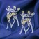 Christmas tree decoration "Deer with brilliance" (set 2 pcs) 8x13 cm, transparent-gold
