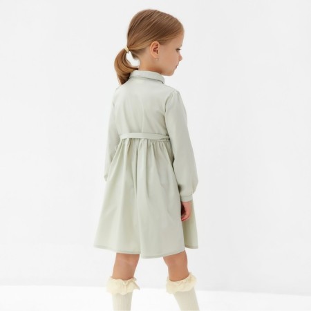 Платье для девочки MINAKU: Cotton collection цвет фисташковый, рост 98 см-6