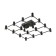 ATMOSFERA chandelier, 48W LED, 3000K, 3840LM, black color