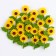 Adhesive -based felt decor, set 20 pcs., Size 1 pc. - 6 × 5 cm, yellow color