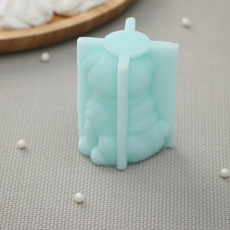 Silicone form "pomps", 4.7 × 4.3 × 6.3 cm, turquoise color-1