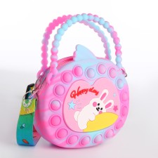 Bag's bag with lightning, pink/blue color