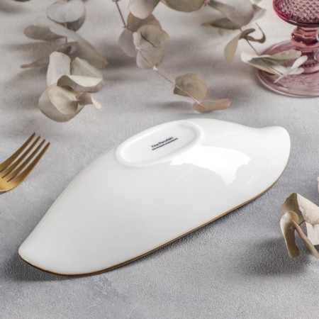 Ceramic sapphire salad, 24 × 9.5 × 5.5 cm, blue color-2