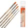 System Synthetics 5 pieces, calligrata No. 2 (round No.: 1, 2, 5; flat: No. 5, 8), wooden handle