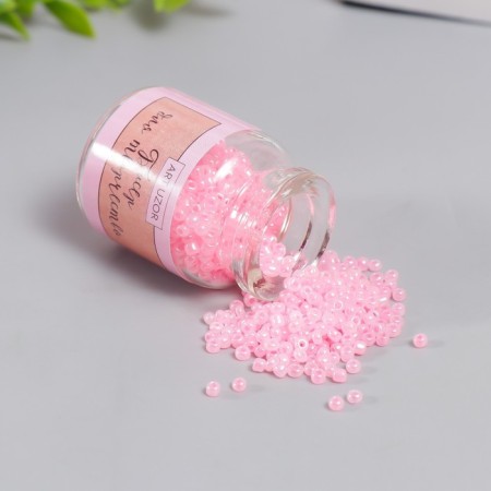 12/0 round beads in the bottle "Warm pink" 20 g-1