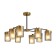 Suspended lamp Freya Fr5432PL-08BBS Lora, 440x440 mm, E14, 8x40W, black color and brass