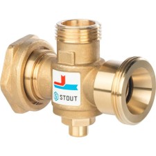 Клапан смесительный STOUT SVM-0050-326006, 1 1/2"x1 1/2"x1", внутр./наружная/внутр., 60°С