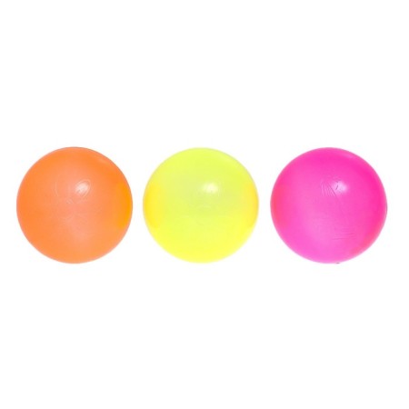 Balls for a dry pool with a “fluorescent” pattern, a set of 60 pieces, an orange color, pink, lemon, ball diameter - 7.5 cm-3