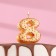 Candle in the Sanata cake, number "8", gold with red stars, 5.5 cm