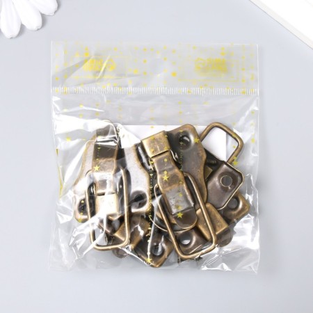Castle metal for caskets. bronze chests + nails. 5.8x4x1 cm-5