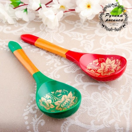 Spoon "Golden Kudrina", salad, 6 × 21 mix-8