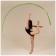 Ribbon for rhythmic gymnastics with a stick Grace dance, 4 m, green color