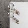 Earrings with rhinestones "sia" drops, white color in silver