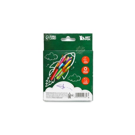 Color pencils, hexagonal plastic 12 -zv mini artfox "School"-3