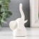 Souvenir Ceramics "Micro elephant" white with gold 5.5x4x9 cm