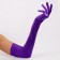 Carnival accessory - 55cm gloves, purple color