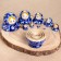Doll "gzhel", blue dress, 10 puppet, 13 cm, manual painting
