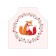 Apron of a kitchen with a photo print "Fox Love", adjustable, size OS