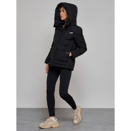 Winter jacket female, size 50, black color-9