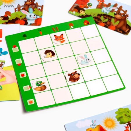 Table game for spatial thinking "Find the beasts"-6