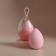 Makeup sponge "drop", 6 × 4 cm, increases when getting wet, in the case, the color is pale pink