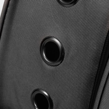 A backpack for carrying animals with a viewing window, gray-6