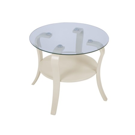 Table Comeric Annet, 600x600x500, beige/Parapical glass-1