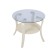 Table Comeric Annet, 600x600x500, beige/Parapical glass